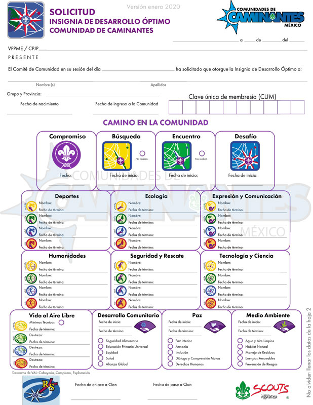 Solicitud IDO - Comunidad de Caminantes